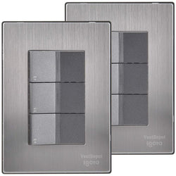 $194.86 - 2Pzas, Apagador Escalerax3, 125-250VCA, 10A, 50/60Hz, Plateado/Oxford, Acero Inoxidable/PC., MXIUD-002, Empaque: 9X14X12 cm, 0.180kg, Envío: 0 Días