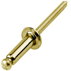 $54211.36 - 4000Pzas. # 6, Diámetro 1/4" ó 6.3mm,  Long: 3/4" ó 19.0mm,  Tipo Blind,  Acabado Oro Metálico. , MXRVO-088, Empaque: 18X24X35 cm, 4kg, Envío: 2 Días