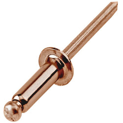 $54211.36 - 4000Pzas. # 6, Diámetro 1/4" ó 6.3mm,  Long: 3/4" ó 19.0mm,  Tipo Blind,  Acabado Cobre Metálico. , MXRVP-088, Empaque: 18X24X35 cm, 4kg, Envío: 2 Días