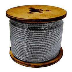 $2128.89 - Cable Alma de Acero Galv. de 1/8"Ø,6x19hilos,TorcidoDerecho,100mxRollo, MXSEE-003, Empaque: 100X150X150 cm, 4kg, Envío: 10 Días