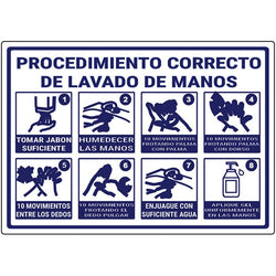 $115.37 - 35x50 cm, Lavado de manos, Acabado Normal., MXCOV-001, Empaque: 53X38X1 cm, 0.18kg, Envío: 0 Días