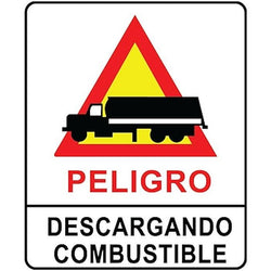 $267.10 - 60x80cm, Precaución, Peligro Descargando Combustible, Normal., MXSGA-001, Empaque: 60X80X1 cm, 0.50kg, Envío: 0 Días