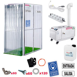 $92388.27 - 1x2.2x2m, Acrílico, 360 Personas/hr, Bidón 20L, 2 Cortinas, Botón On/Off, Ultrasónico., MXUBC-001, Empaque: 120X240X90 cm, 58kg, Envío: 6 Días