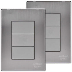 $107.15 - 2Pzas, Placa Ciega, Plateado, Acero Inoxidable/PC., MXIIM-002, Empaque: 9X14X12 cm, 0.180kg, Envío: 0 Días