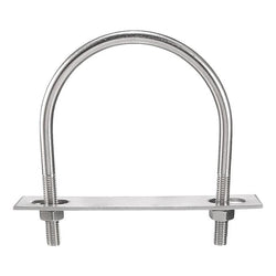 $2475.72 - 100 Pzas, Tubo 2" Ø, Grosor 0.02" Ø, Cuerda 1/4”, Abrazadera U, Galvanizado, Plata., MXMPH-036, Empaque: 30X21X6 cm, 5.0kg, Envío: 5 Días