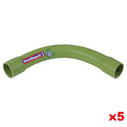 $3587.93 - 5 Pzas, 100mm Ø, Curva 90° Ligera, Verde, PVC. , MXWCV-026, Empaque: 5X9X5 cm, 0.22kg, Envío: 12 Días