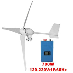 $58930.39 - Generador 700W, 24V, Viento de 2.5 a 45 m/s, 3 Aspas, -40°C a 80°C, Inversor 1000W, 120-220V, 1F, 60Hz, On Grid., MXEIK-001, Empaque: 60X60X60 cm, 19kg, Envío: 20 Días