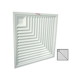 $3963.96 - 30x30", Aluminio, blanco, 5625m3/hr, 2 vías esquina, marco plano., MXDFC-081, Empaque: 77X77X5 cm, 5.0kg, Envío: 18 Días