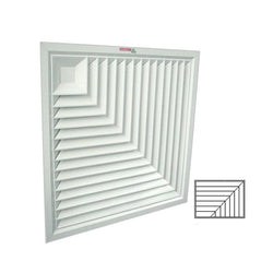 $3916.02 - 30x27", Aluminio, blanco, 5063m3/hr, 2 vías esquina, marco plano., MXDFC-079, Empaque: 77X69X5 cm, 4.9kg, Envío: 18 Días