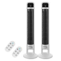 $2843.67 - 2Pzas, 53W, 127V, 60Hz, 0.4A, 5 Velocidades, 4 Modos, Control Remoto, Wi-Fi, Tipo Torre, Plástico, Blanco., MXOMB-002, Empaque: 28X97X56 cm, 7kg, Envío: 0 Días