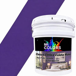 $1078.67 - 1Pza, 19L, Pintura Vinílica Mate, Exterior, Secado 30 min, Color Violeta., MXVLN-001, Empaque: 27X37X30 cm, 27kg, Envío: 0 Días