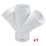 $140.12 - 1 Pza, 110x110x110mm Ø, Yee Doble, Blanco, PVC., MXYED-001, Empaque: 15X15X15 cm, 0.02kg, Envío: 0 Días