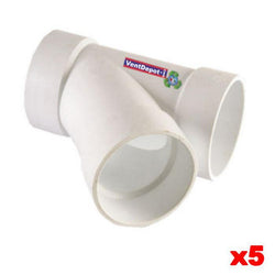 $186.54 - 5 Pzas, 110x50mm Ø, Yee Sencilla con Salida Reducida, Blanco, PVC., MXYSR-002, Empaque: 15X15X6 cm, 0.6kg, Envío: 12 Días
