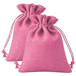 $39.87 - 2Pzas, Rosa, 10x14cm, Bolsa de Lino Yute., MXJUK-002, Empaque: 11X15X1 cm, 0.01kg, Envío: 0 Días