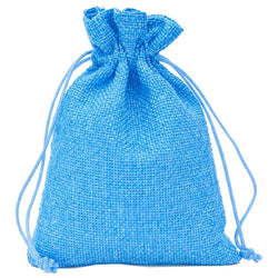 $27.43 - 1Pza, Azul, 10x14cm, Bolsa de Lino Yute., MXJUB-001, Empaque: 11X15X1 cm, 0.01kg, Envío: 0 Días