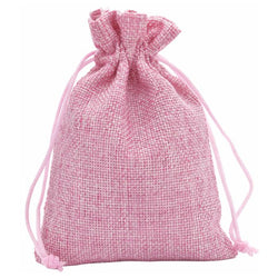 $27.43 - 1Pza, Rosa Claro, 10x14cm, Bolsa de Lino Yute., MXJKT-001, Empaque: 11X15X1 cm, 0.01kg, Envío: 0 Días