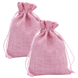 $39.87 - 2Pzas, Rosa Claro, 10x14cm, Bolsa de Lino Yute., MXJKT-002, Empaque: 11X15X1 cm, 0.01kg, Envío: 0 Días