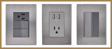  Apagadores, Contactos e Interruptores: Acero Inoxidable