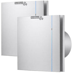 $1905.07 - 2Pzas, Ducto 4Pulg Ø, 95m³/hr, 55CFM, 110V, 1F, 60Hz, 10W, Plata., MXXVS-002, Empaque: 25X20X16 cm, 2kg, Envío: 0 Días