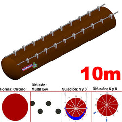 MXYER-1900, 32"Ø, 14943 a 22415m3/hr, Difusión MultiFlow, Café Oscuro, Sujeción 9 y 3, Difusión 6 y 8, Longitud 10 m., 2.3 kg, Dimensiones con Empaque: 85X85X55 cm, Tiempo de Entrega: 0 a 10 Días hábiles, $4817.61 MXN