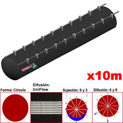 MXUFW-1300, 24"Ø, 8406 a 12609m3/hr, Difusión UniFlow, Negro, Sujeción 9 y 3, Difusión 6 y 8, Longitud 10 m. 
, 1.9 kg, Dimensiones con Empaque: 65X65X55 cm, Tiempo de Entrega: 0 a 10 Días hábiles, $4130.07 MXN