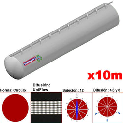 MXUFW-0600, 14"Ø, 2860 a 4290m3/hr, Difusión UniFlow, Transparente, Sujeción 12, Difusión  4,6 y 8, Longitud 10 m., 1.4 kg, Dimensiones con Empaque: 40X40X55 cm, Tiempo de Entrega: 0 a 10 Días hábiles, $2685.84 MXN