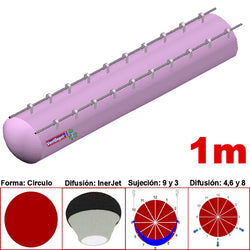 $3050.70 - 80"Ø, 93397 a 140095m3/hr, Difusión InerJet, Rosa Pastel, Sujeción 9 y 3, Difusión  4,6 y 8, Longitud 1 m., MXJRA-5453, Empaque: 200X200X10 cm, 0.46kg, Envío: 0 a 10 Días