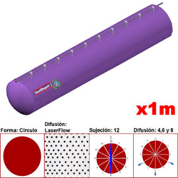 MXMPS-1001, 18"Ø, 4728 a 7092m3/hr, Difusión LaserFlow, Lila, Sujeción 12, Difusión  4,6 y 8,   Longitud 1 m., 0.16 kg, Dimensiones con Empaque: 50X50X10 cm, Tiempo de Entrega: 0 a 10 Días hábiles, $885.68 MXN