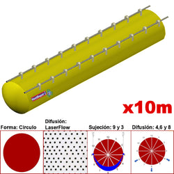 MXMPS-1500, 26"Ø, 9865 a 14798m3/hr, Difusión LaserFlow, Amarillo, Sujeción 9 y 3, Difusión  4,6 y 8,  Longitud 10 m., 2 kg, Dimensiones con Empaque: 70X70X55 cm, Tiempo de Entrega: 0 a 10 Días hábiles, $4835.66 MXN