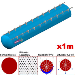 MXMPS-3401, 52"Ø, 39460 a 59190m3/hr, Difusión LaserFlow, Azul Cielo, Sujeción 9 y 3, Difusión  4,6 y 8, Longitud 1 m.


, 0.33 kg, Dimensiones con Empaque: 135X135X10 cm, Tiempo de Entrega: 0 a 10 Días hábiles, $1699.00 MXN