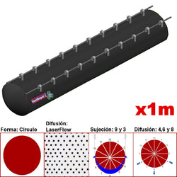 MXMPS-4901, 74"Ø, 79912 a 119869m3/hr, Difusión LaserFlow, Negro, Sujeción 9 y 3, Difusión 4,6 y 8, Longitud 1 m., 0.44 kg, Dimensiones con Empaque: 190X190X10 cm, Tiempo de Entrega: 0 a 10 Días hábiles, $2204.70 MXN