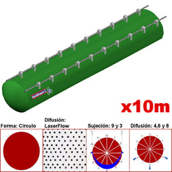 MXMPS-1800, 30"Ø,13134 a 19701m3/hr, Difusión LaserFlow, Verde Pasto, Sujeción 9 y 3, Difusión  4,6 y 8, Longitud 10 m., 2.2 kg, Dimensiones con Empaque: 80X80X55 cm, Tiempo de Entrega: 0 a 10 Días hábiles, $5483.03 MXN