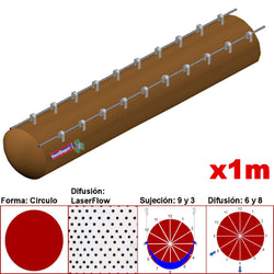 MXMPS-3201, 50"Ø, 36483 a 54725m3/hr, Difusión LaserFlow, Café Claro, Sujeción 9 y 3, Difusión 6 y 8, Longitud 1 m., 0.32 kg, Dimensiones con Empaque: 130X130X10 cm, Tiempo de Entrega: 0 a 10 Días hábiles, $1658.53 MXN