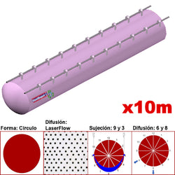 MXMPS-4300, 64"Ø, 59774 a 89661m3/hr, Difusión LaserFlow, Rosa Pastel, Sujeción 9 y 3, Difusión 6 y 8, Longitud 10 m., 3.9 kg, Dimensiones con Empaque: 165X165X55 cm, Tiempo de Entrega: 0 a 10 Días hábiles, $11107.00 MXN