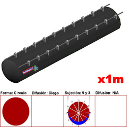 $1568.90 - 60" Ø, 52536 a 78803m3/hr, Difusión Ciego, Negro, Sujeción 9 y 3, Longitud 1 m., MXTNS-1297, Empaque: 155X155X10 cm, 0.37kg, Envío: 0 a 10 Días