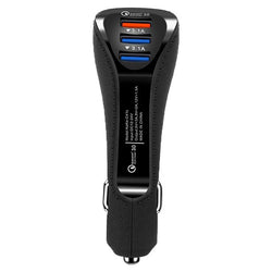 TripleCharge, Cargador de Tres Puertos para Auto, MXTRI-001-002