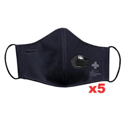 $596.18 - 5pzs, Black Coal / Negro Carbón, 1 válvula, Lavable, Non Woven, 3 capas., MXWAI-005, Empaque: 22X14X2 cm, 0.1kg, Envío: 0 Días