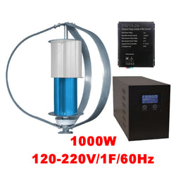 $48304.76 - Generador 1000W, 24V, Vientos de 3 a 45m/s, 3 Aspas, -40°C a 80°C, Controlador 1000W, 24V, Inversor 1000W, 120-220V, 1F, 60Hz., MXGOO-001, Empaque: 105X135X105 cm, 180kg, Envío: 0 a 20 Días