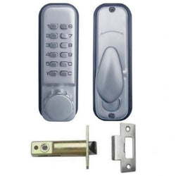 Cerradura con código de seguridad, cerradura de puerta de entrada sin  llave, cerradura digital mecánica combinación de teclado de palanca de zinc  para