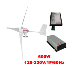 $20200.70 - Generador 600W, 24V, Vientos de 3 a 45m/s, 3 Aspas, -40°C a 80°C, Controlador 600W, 24V, Inversor 600W, 120-220V, 1F, 60Hz., MXPUS-001, Empaque: 105X135X105 cm, 20kg, Envío: 0 a 20 Días